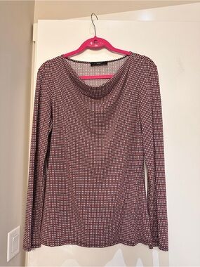 Weekend Max Mara Long Sleeve
Cowl Neck Geometric Print Top